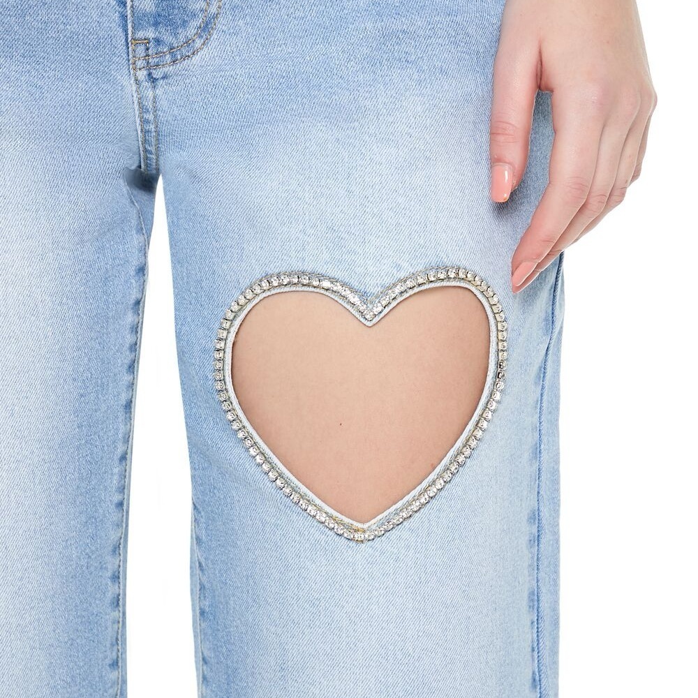 Forever 21 Heart Cut outStraight Leg Jeans - Picture 11 of 11